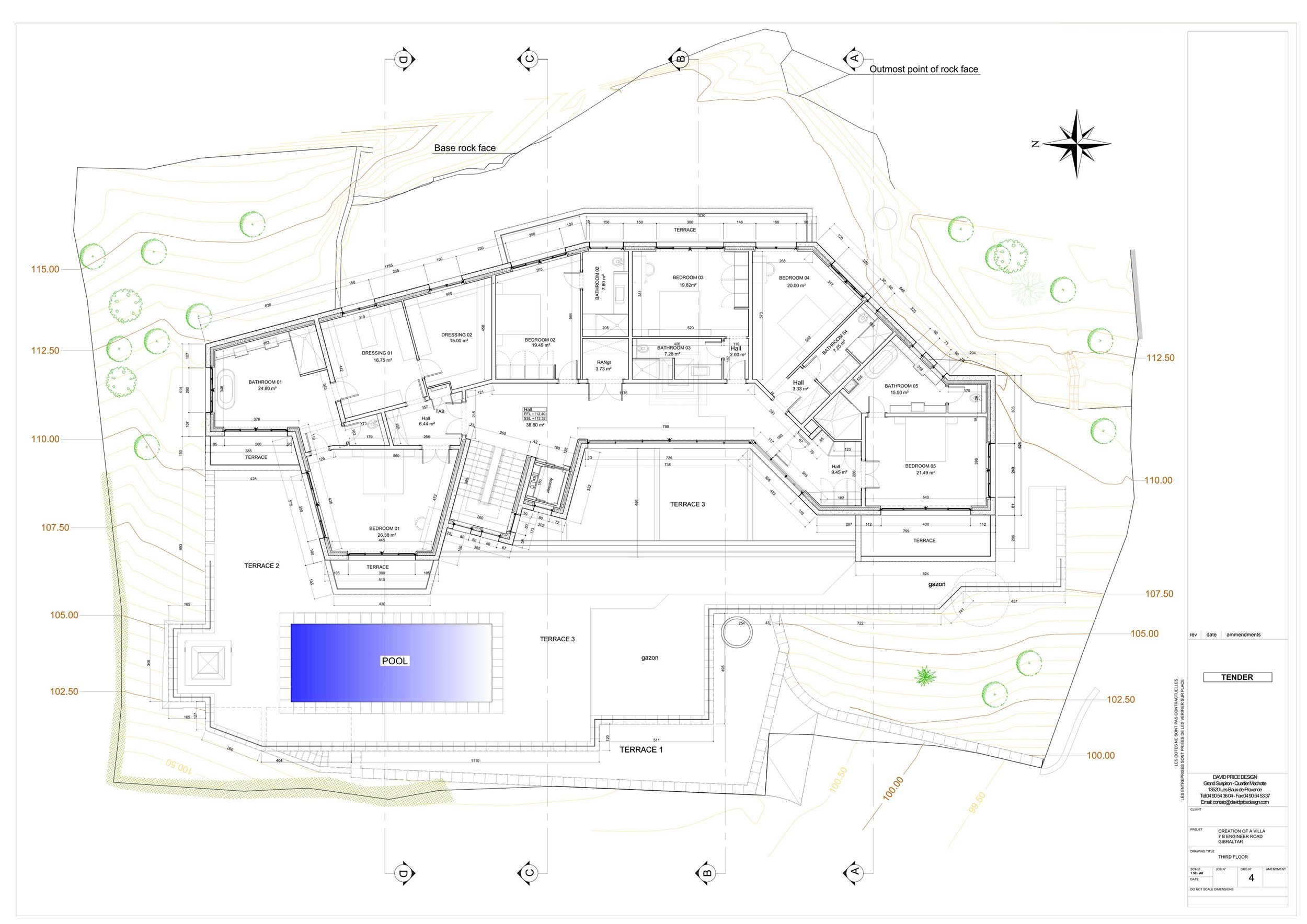 Maison contemporaine Gibraltar plan troisième étage