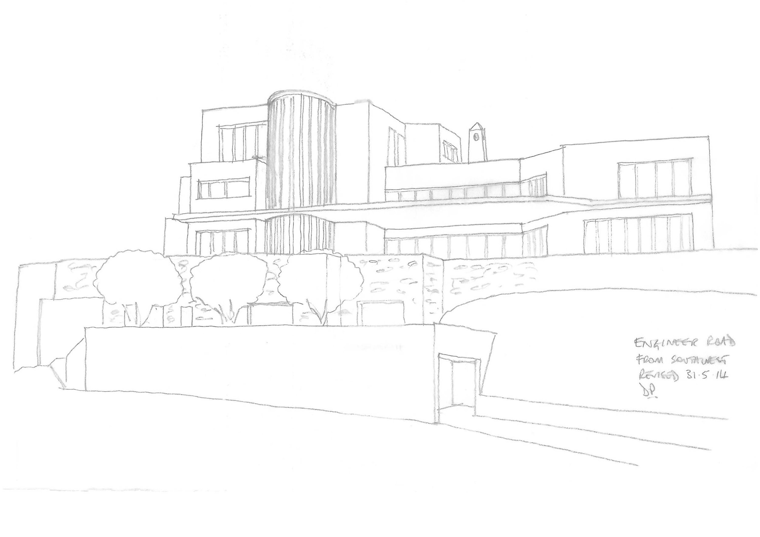 Maison contemporaine Gibraltar esquisse 1