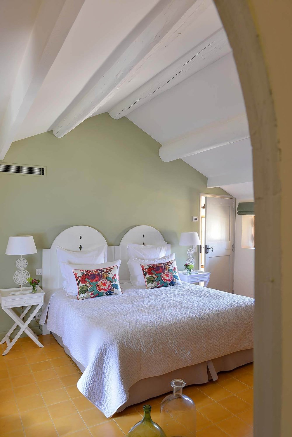 farmhouse st remy light green bedroom